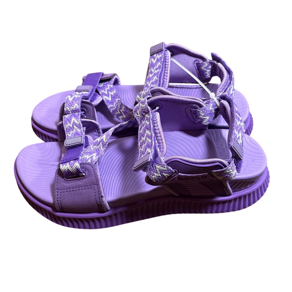 Kuailu Purple Athletic Strappy Sandals Women Size 9.5 Walking Hiking Comfort New - Picture 2 of 10